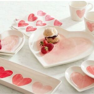 Pottery Barn Heart-Shaped Large Serving Plate